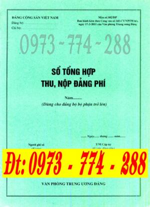 Mẫu sổ tổng hợp thu nộp đảng phí mới nhất