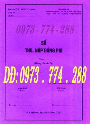 Bán sổ thu, chi Đảng phí