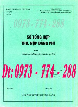 Bán sổ thu, chi Đảng phí