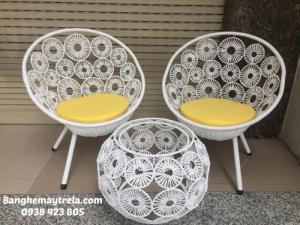 Bàn ghế ban công nhựa giả mây