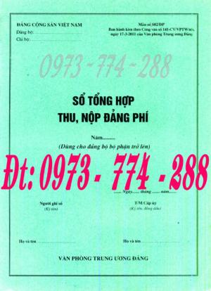Bán cuốn sổ theo dõi chi tiết thu tiền Đảng phí