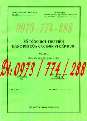 Sổ theo dõi chi tiết thu tiền Đảng phí các đơn vị cấp dưới
