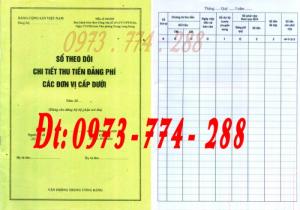 Đảng Cộng Sản Việt Nam - Sổ theo dõi chi tiết thu tiền Đảng phí các đơn vị cấp dưới mẫu số s03/đp