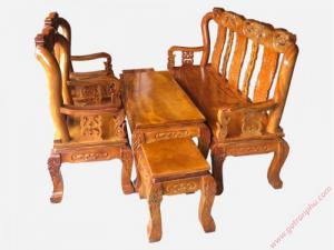Bộ salon gỗ tự nhiên tay 8 SA001