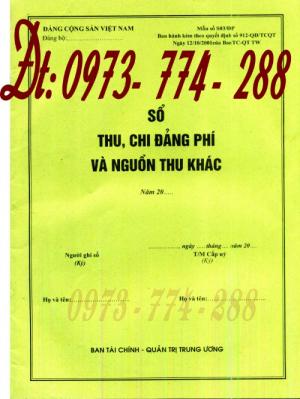 Bán sổ theo dõi chi tiết thu tiền Đảng phí