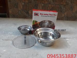 Bếp nướng than hoa âm bàn giá rẻ chất liệu inox cao cấp cho quán nướng than hoa