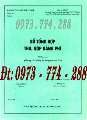 Bán sổ tổng hợp thu, nộp