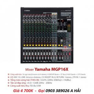 Mixer bàn Yamaha MGP16X 16 kênh Có thiết kế bắt mắt mang kích thước nhỏ gọn thông thường như những dòng mixer khác
