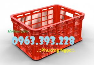 Sọt nhựa HS018, sọt đựng trái cây, sóng nhựa rỗng chứa đồ