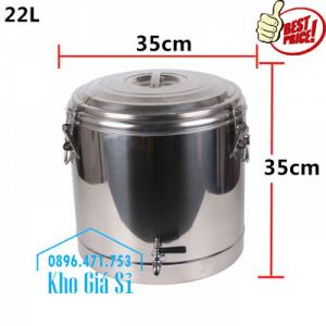 Giá rẻ - Thùng/ Nồi inox giữ nhiệt 2 lớp chuyên dùng vận chuyển nước lèo, nước phở Bình Phước