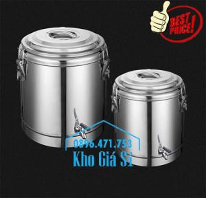 Bán thùng/ nồi inox cách nhiệt, giữ nhiệt đựng tàu hũ, cháo, soup cua tại Quận 11