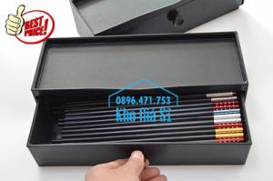 Hộp đựng đũa muỗng nhà hàng quán ăn - Hộp đựng đũa bằng nhựa màu đen, màu nâu cánh dán - HCM