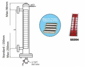 Đo mức dạng từ tính  model mlg80 - 3400mm (khd -engineering)