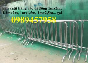 Sản xuất hàng rào ngăn đám đông, hàng rào di động 1mx2m, 1,2mx2m giá rẻ