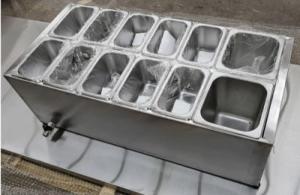 Thiết kế, gia công thùng/ khung/ khay inox giữ lạnh đựng thạch topping trà sữa, cháo dinh dưỡng tại Đak Lak