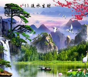 tranh gạch 3d phong cảnh phòng khách YT01