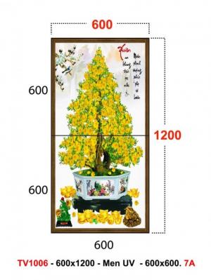 gạch tranh hoa mai 3d YT03