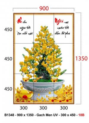 gạch tranh hoa mai 3d YT03