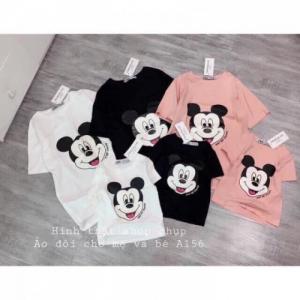 Áo đôi mẹ và bé in hình chuột Mickey dễ thương