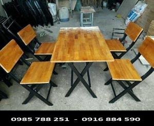 Bàn ghế gổ xếp quán nhậu làm tại xưởng sản xuất ANH KHOA 0896776
