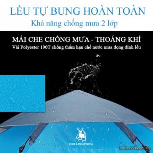 Lều dã ngoại tự bung thiết kế kiểu lục giác GL1269