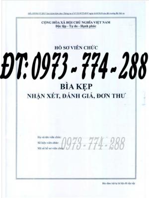 Bán 3 bìa kẹp hồ sơ viên chức thông tư 07/2019/TT-BNV ngày 1/6/2019