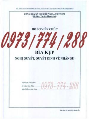 3 Bìa kẹp hồ sơ viên chức mẫu mới nhất