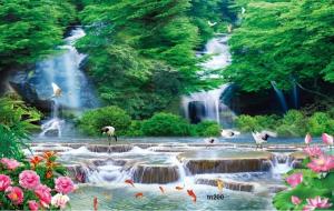tranh phòng khách - tranh đá - tranh gạch 3d
