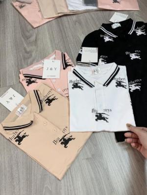 Áo thun nữ có cổ hoạ tiết BBR kiểu Polo thời trang VNXK