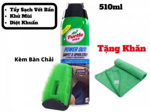 Sản phẩm Chai Xịt Giặt Nệm Khử Mùi, Diệt Khuẩn Trên Chất Liệu Da và Nỉ Turtle wax POWER OUT! UPHOLSTERY 18 Fl.Oz 510g