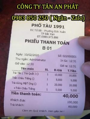 Bộ Máy tính tiền cho quán Trà chanh - Trà Sữa Giải Khát tại Bắc Giang