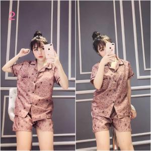 Bộ Pijama nữ mặc nhà thô MANGO hoạ tiết thời trang VNXK