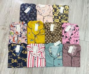 Bộ Pijama nữ mặc nhà thô MANGO hoạ tiết thời trang VNXK