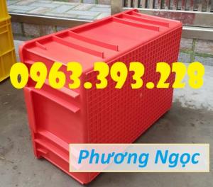 Thùng nhựa công nghiệp, thùng nhựa đặc B3, hộp nhựa đựng đồ cơ khí