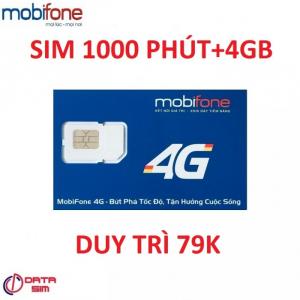 Sim 4G mobifone 1000 phút gọi mobi 4GB tốc độ cao