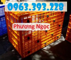 Sọt nhựa rỗng có bánh xe, sọt nhựa kéo hàng, sọt nhựa công nghiệp