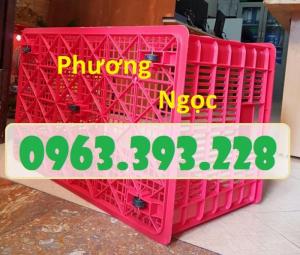 Sọt nhựa rỗng có bánh xe, sọt nhựa kéo hàng, sọt nhựa công nghiệp