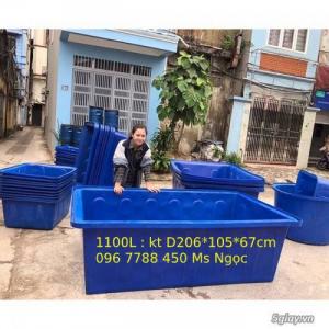 Bán thùng nhựa nuôi cá 1100 lít chữ nhật giá rẻ toàn quốc