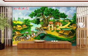tranh đồng quê 3d việt nam