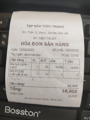 Máy tính tiền cho cửa hàng tại Tây Nguyên