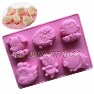 Bộ 2 khuôn silicon 12 con giáp cung hoàng đạo