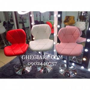 GHẾ QUẦY LỄ TÂN MẶT NỆM TAM GIÁC MÀU DA NÂU