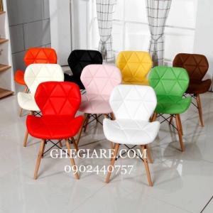GHẾ EAMES CAO CẤP - GHẾ BÀN PHẤN - GHẾ LÀM VIỆC - MẶT NỆM HỌA TIẾTTAM GIÁC