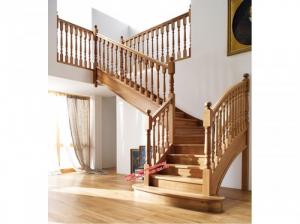 Xưởng thi công cầu thang gỗ tự nhiên sang trọng và chất lượng