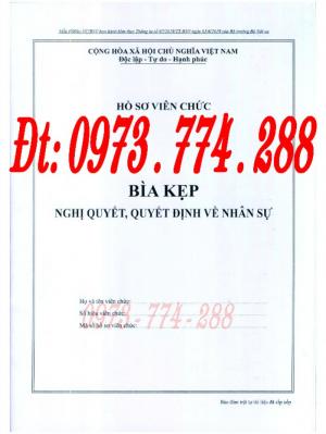 Bìa kẹp nhận xét đánh giá đơn thứ theo Thông tư số 07/2019/TT-BNV ngày 01/6/2019