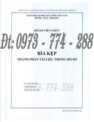 Bìa kẹp nhận xét, đánh giá, đơn thư - Hồ sơ viên chức