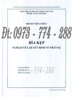 Bìa kẹp nhận xét, đánh giá, đơn thư - Hồ sơ viên chức