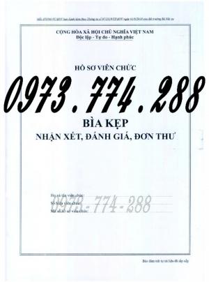 Bán bìa kẹp thành phần tài liệu trong hồ sơ theo thông tư số 07/2019/TT-BNV ngày 01/6/2019 của Bộ Nội vụ