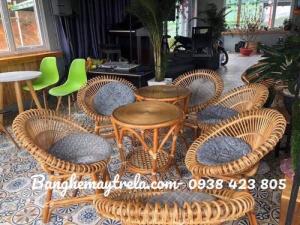 Bàn ghế mây cafe nhỏ gọn