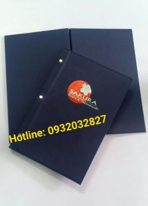 Xưởng sản xuất bìa menu, bìa còng, sản xuất bìa menu bắt vít, bìa menu da giá rẻ,